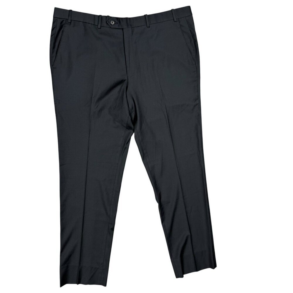 Mens Navy Blue Dress Pants Wool Trousers 40x33